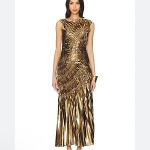 Elegant Gold Evening Dress